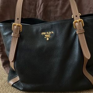 Leather Prada bag